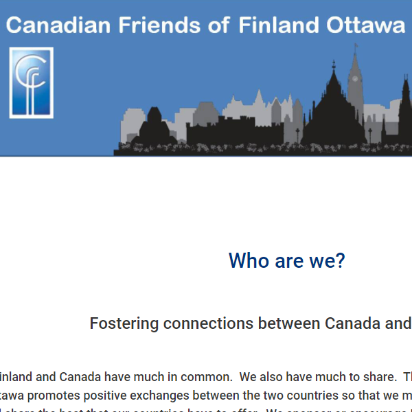Finnish Organizations in Canada - Canadian Friends of Finland Ottawa