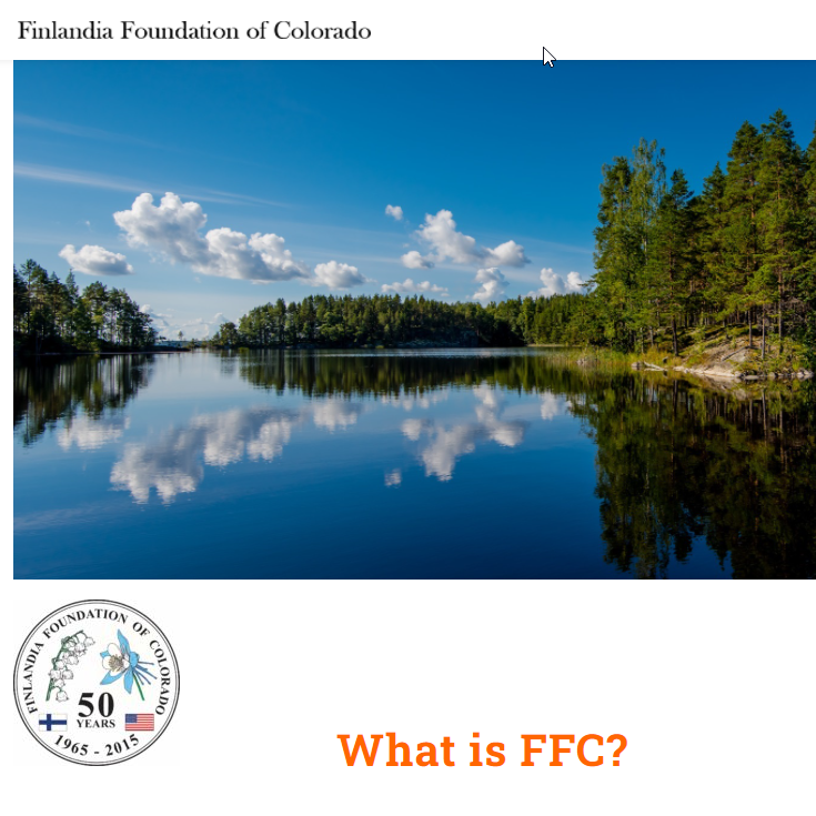 Finnish Organizations in Colorado - Finlandia Foundation of Colorado